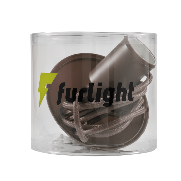 Pendente Furlight FL4016 Color E27 Ø40x95mm Café - BLight.com.br | E-Commerce de Iluminação