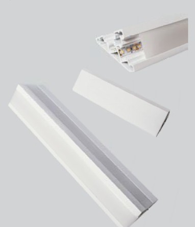 Perfil Sobrepor Linear para Fita LED Usina 30040/150 Sanca 150cm C/ Difusor 47,5x1500x67mm