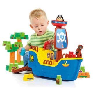 Baby Land Navio Pirata Com 30 Blocos Cardoso Toys