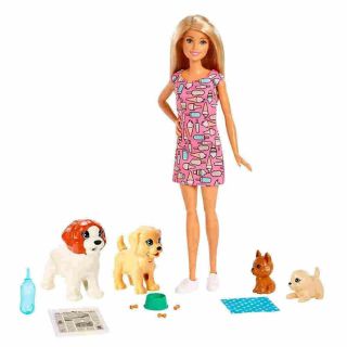 Boneca Barbie Treinadora De Cachorrinhos Mattel