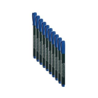 Kit Com 10 Pinceis Retro Projetor 1.0 Para CD Azul Faber Castell
