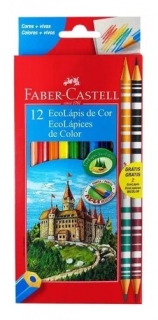 Lapis De Cor Faber-Castell 10 + 2 Lapis Bicolor Faber Castell