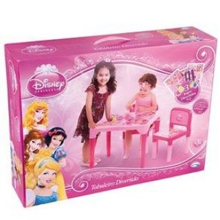 Mesa E Cadeira Tabuleiro Princesas