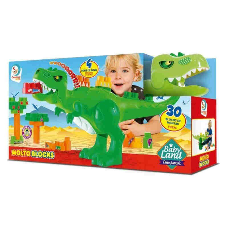 Baby Land Dino Jurassic Com 30 Blocos Cardoso Toys