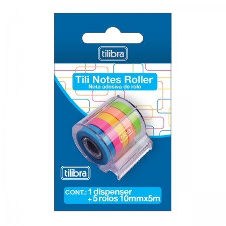 Bloco Adesivo Tili Notes 5 Cores Roller Tilibra