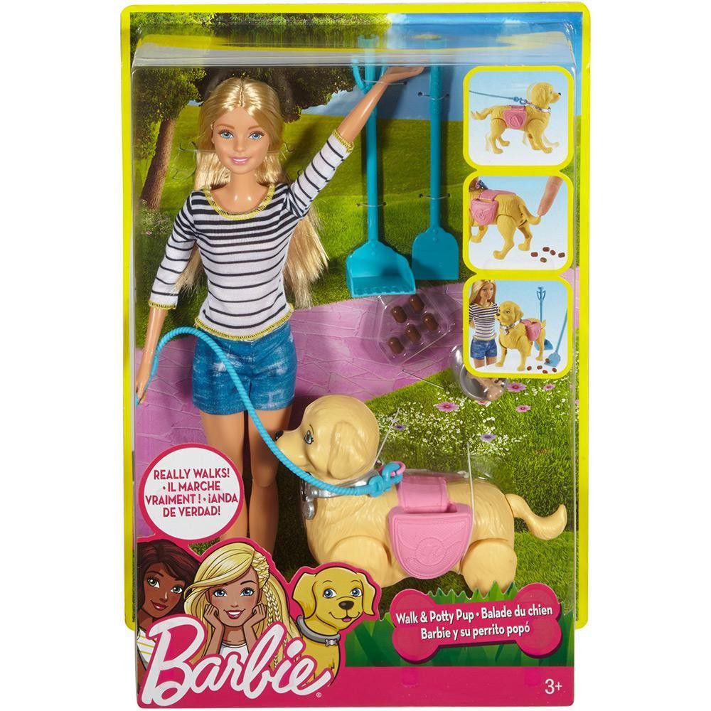 Boneca Barbie Familia Passeio Com Cachorrinho Mattel
