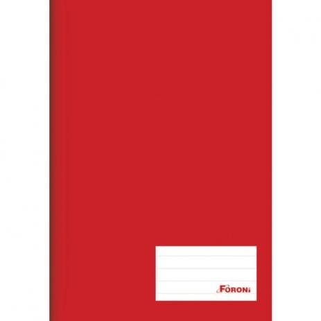 Caderno Brochurao Capa Dura 96 Folhas Costurado Vermelho Foroni