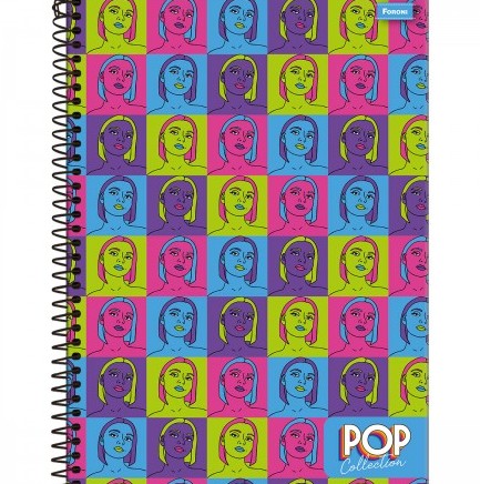 Caderno C/D 10 Materias Pop Collection Foroni