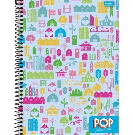 Caderno C/D 15 Materias Pop Collect Foroni
