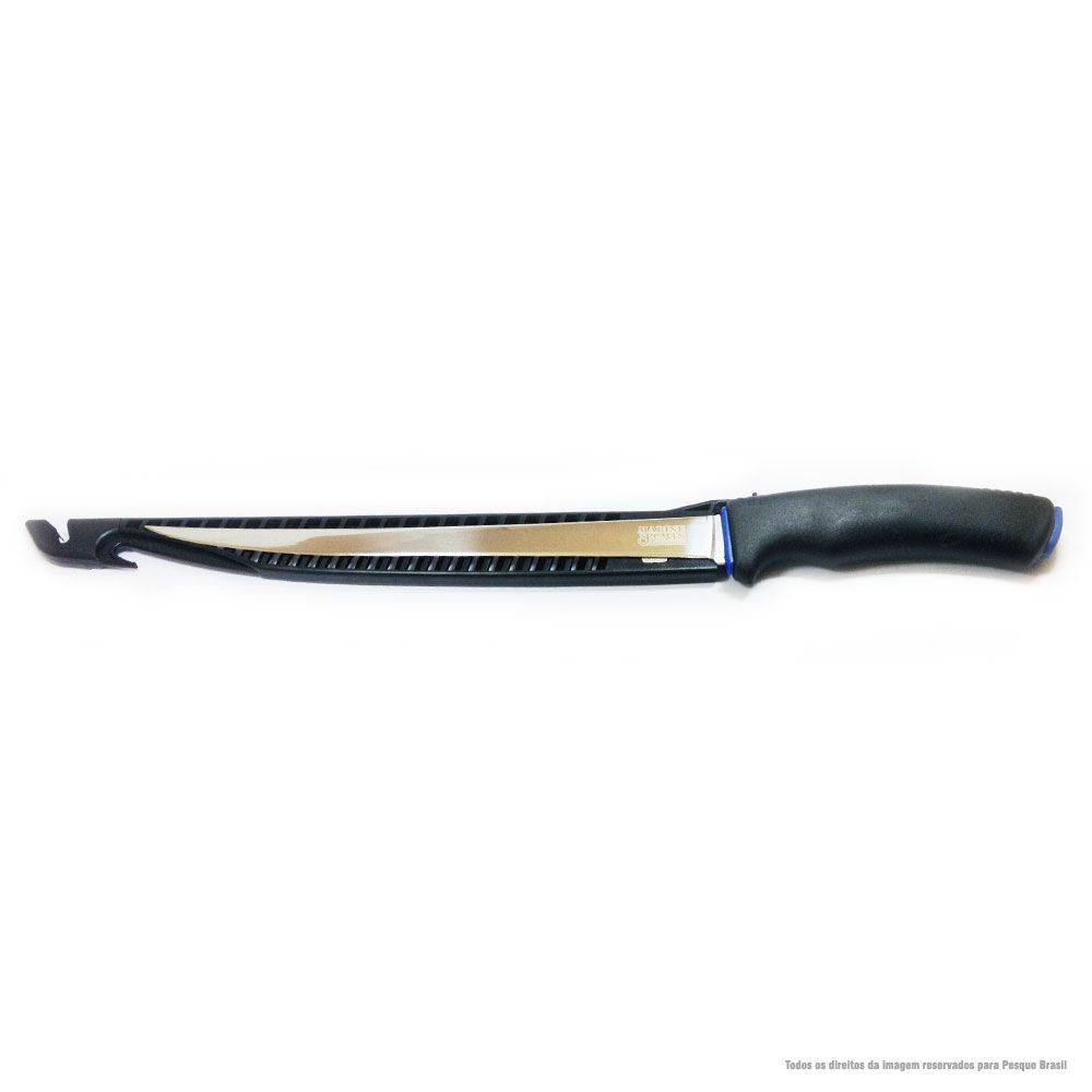 Faca Filetadeira Marine Sports Fillet Knife Ms10-00008 Afiador E Bainha
