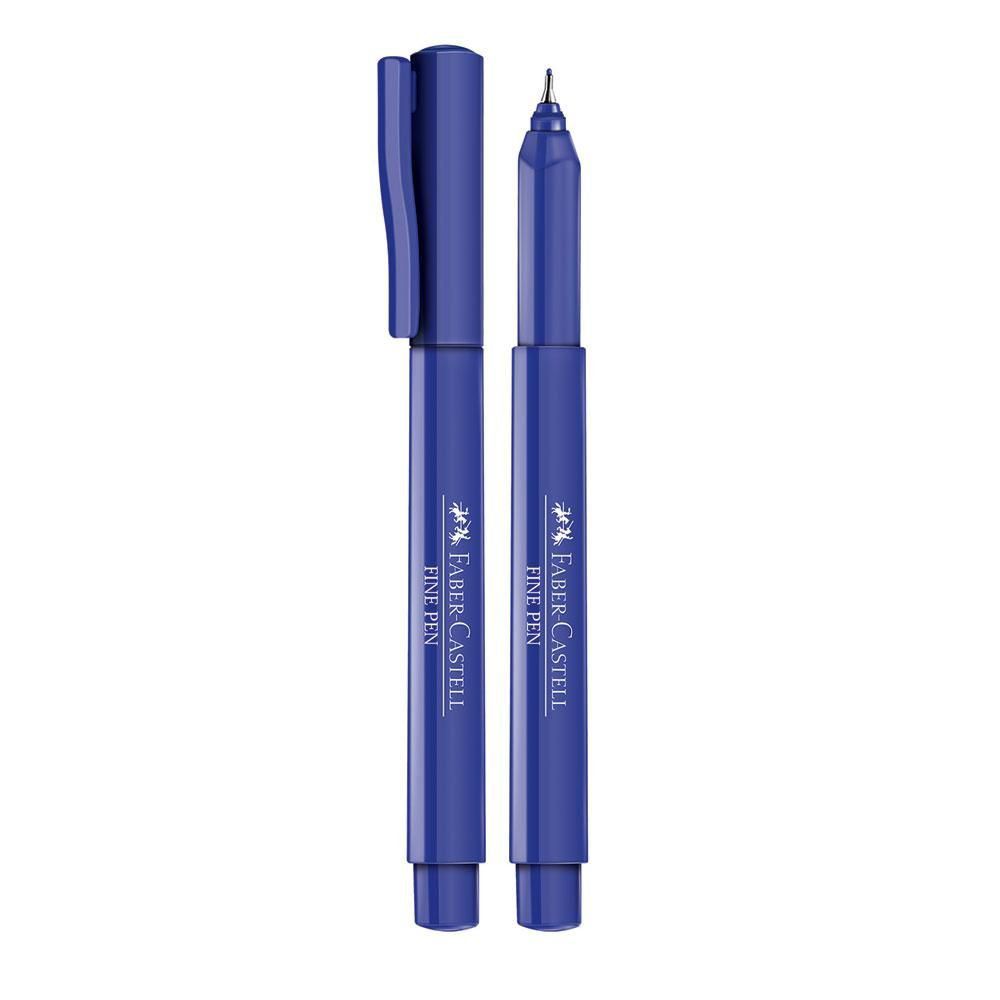 Caneta 0.4 Boligrafis Fine Pen Azul Faber Castell
