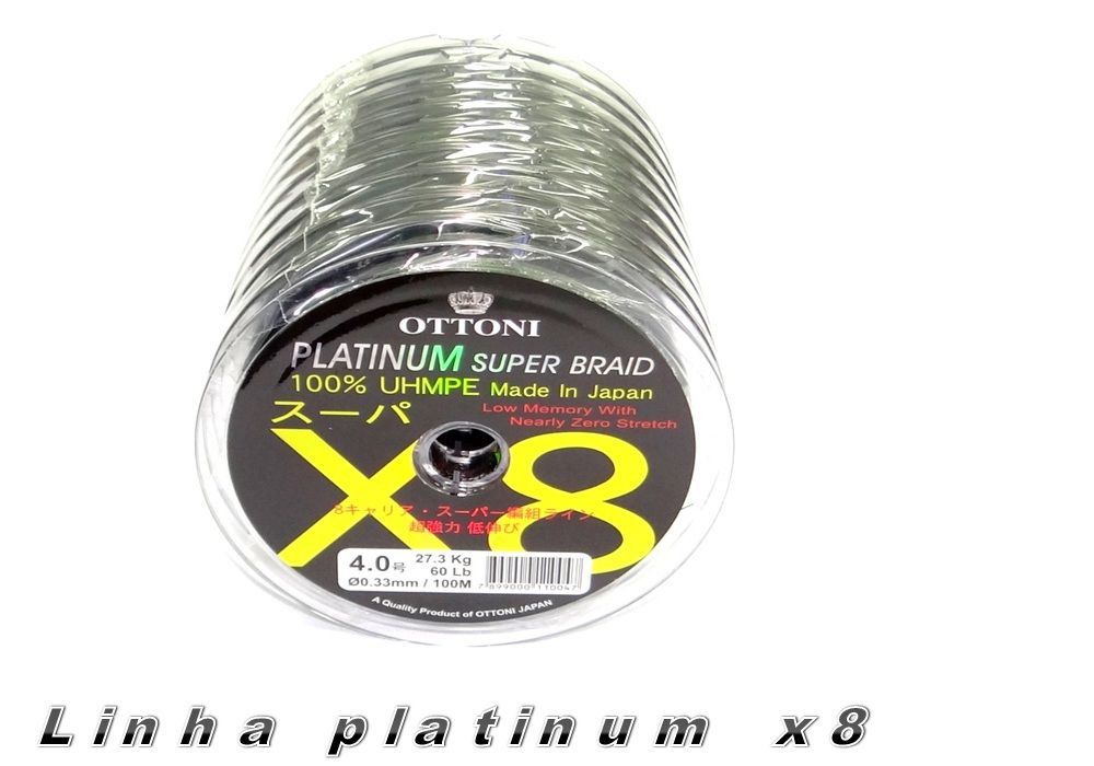 Linha De Pesca Platinum X8 3.0 0,28mm Ottoni 1 Unidade