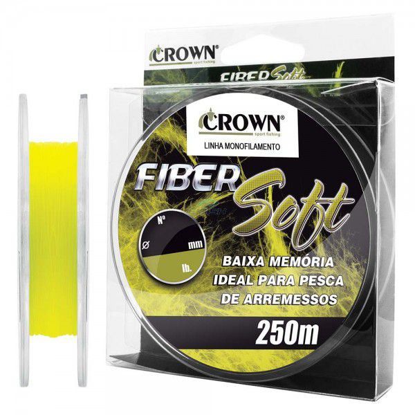 Linha Fiber Soft 250m 33mm Amarelo Crown