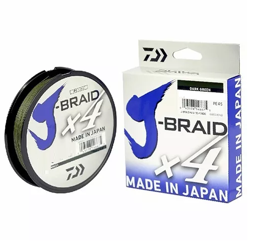 Linha Multifilamento Daiwa J-Braid X4 0,25mm 30lb 135m Verde