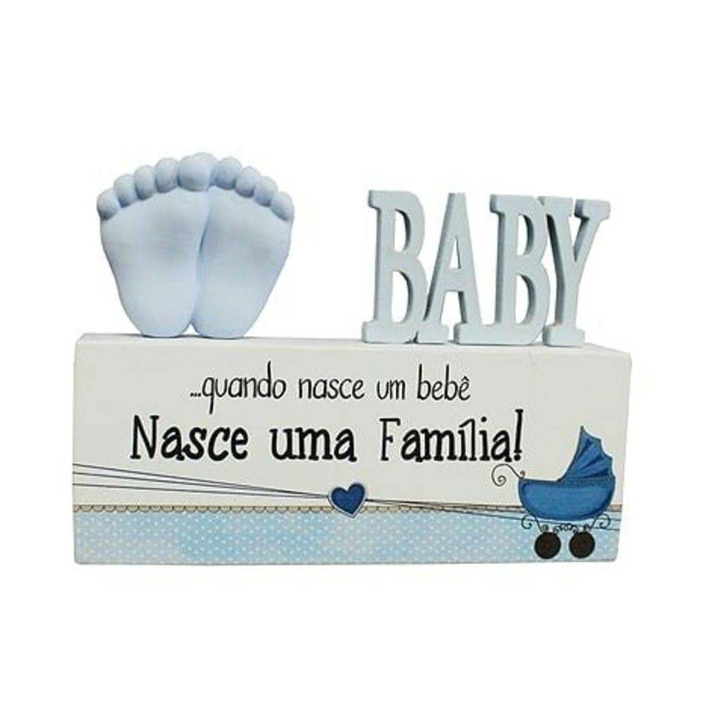 Madeirinha Baby 10X14cm Azul Zenir