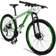 Bicicleta Aro 29 Dropp Aluminum 27v Câmbio Traseiro Altus Freio Hidráulico Quadro 15 Branco/Verde