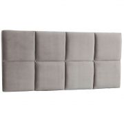 Cabeceira Painel Casal Poliana 140 cm Suede Bege