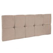 Cabeceira Painel Nina Casal 140 cm Suede Bege