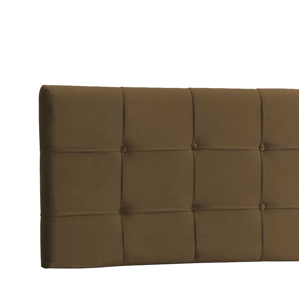 Cabeceira Painel Queen Ana Luisa 1,60 m Suede Marrom