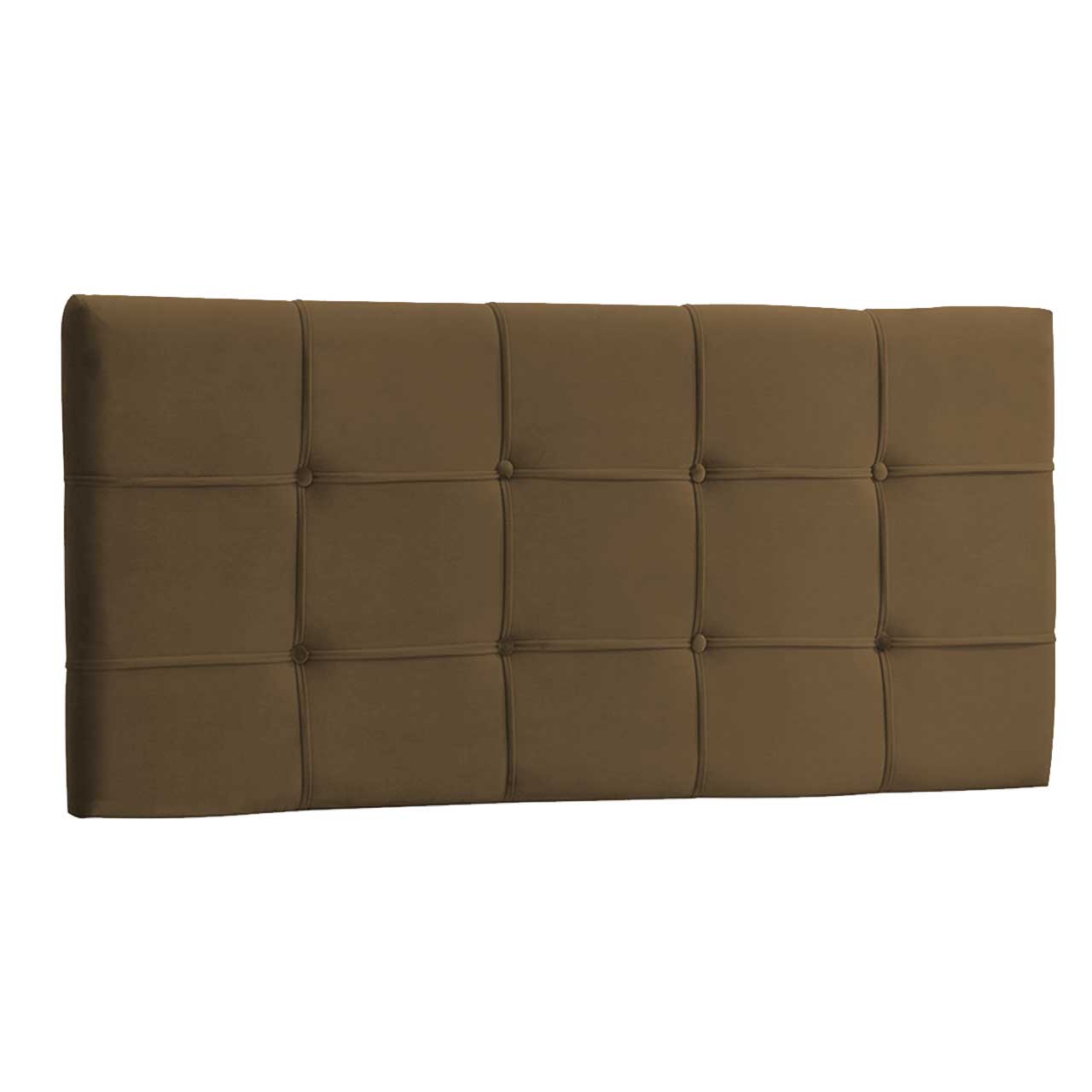 Cabeceira Painel King Ana Luisa 1,95 m Suede Marrom
