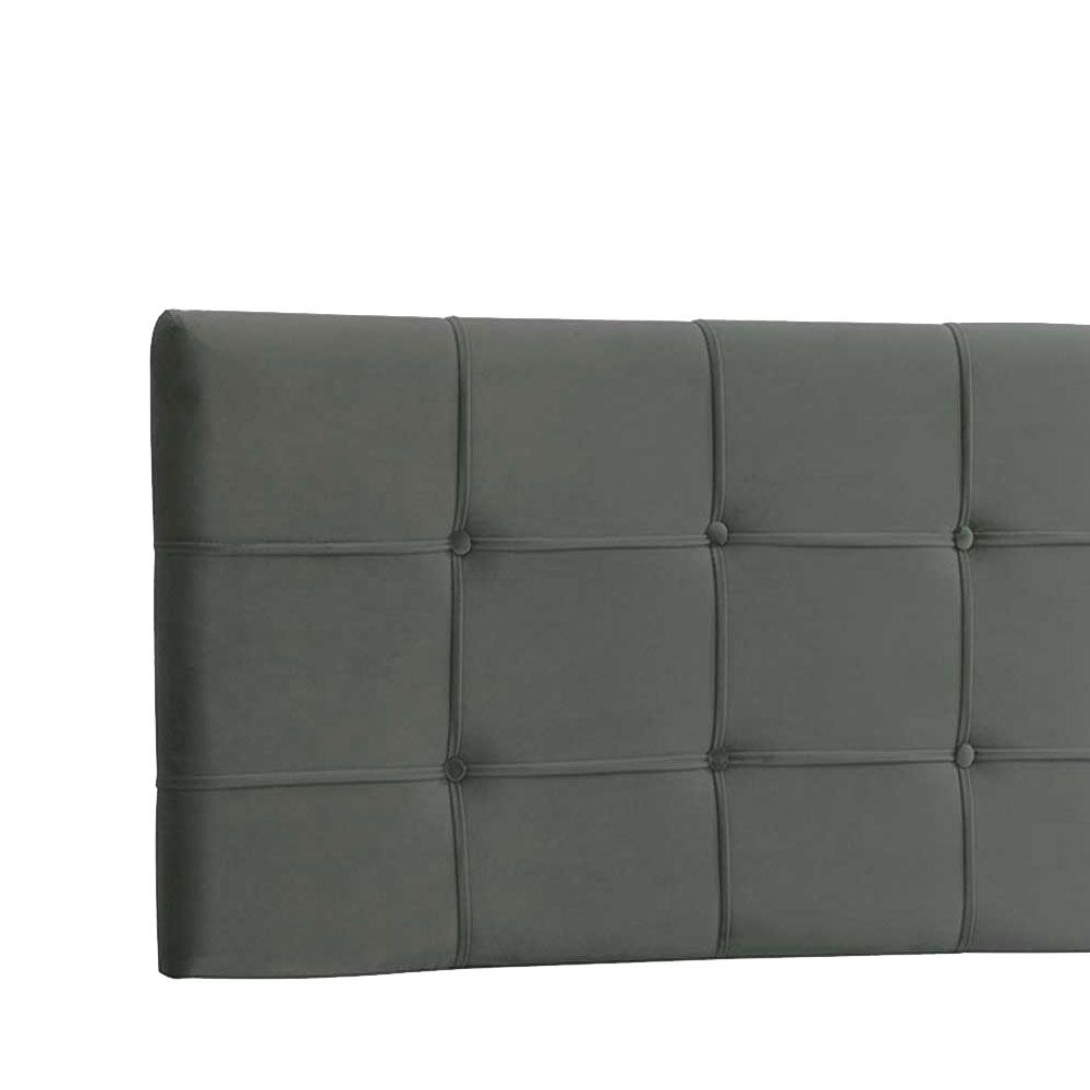 Cabeceira Painel King Ana Luisa 1,95 m Suede Cinza