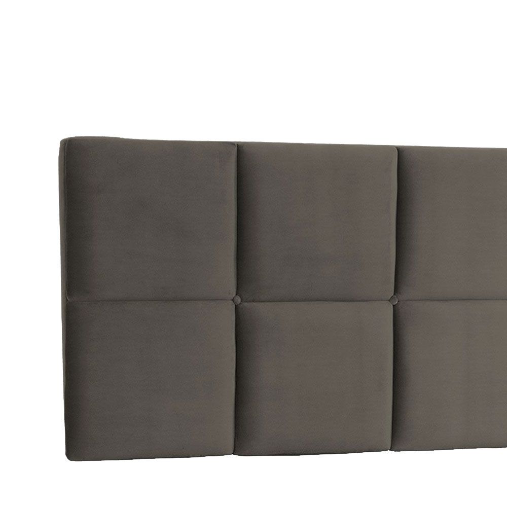 Cabeceira Painel Queen Poliana 1,60 m Suede Cinza