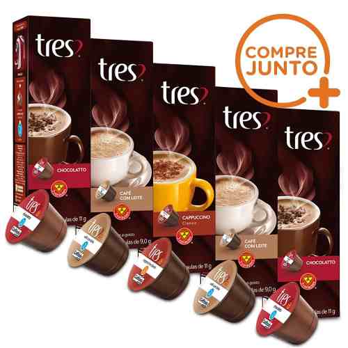 Café Tres 3 Corações Espresso Kit 10 Caixas Com 100 Cápsulas