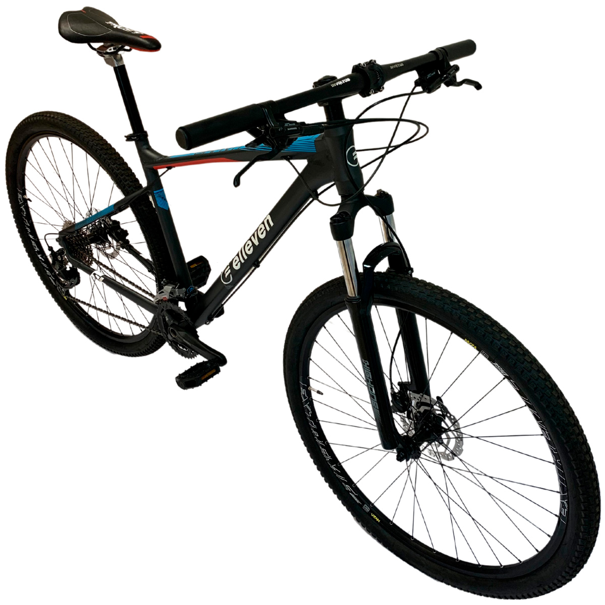 Bicicleta Elleven Gravity Alumínio Aro 29 Shimano Altus 27 Vel Disco Hidraulico Tam 19 Cinza e Azul