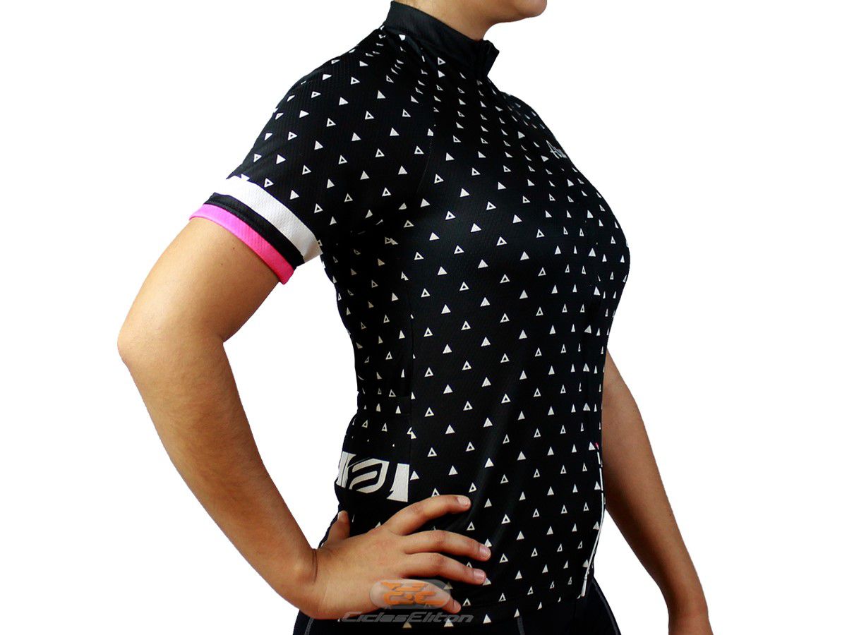 Camisa Blusa Ciclismo Feminina Asw Fun Delta Preto