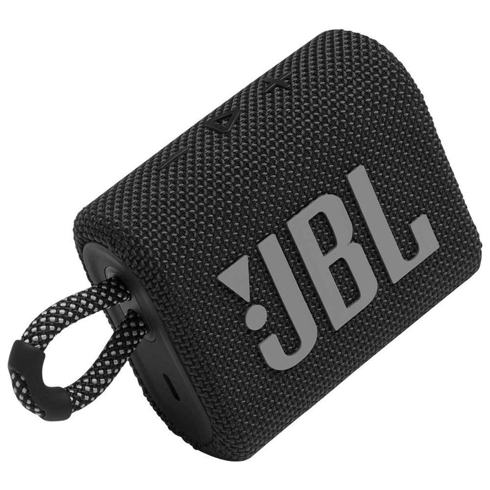 Caixa de Som Bluetooth JBL GO3 IPX7 Potência de 4.2 W RMS À Prova d`água Preto