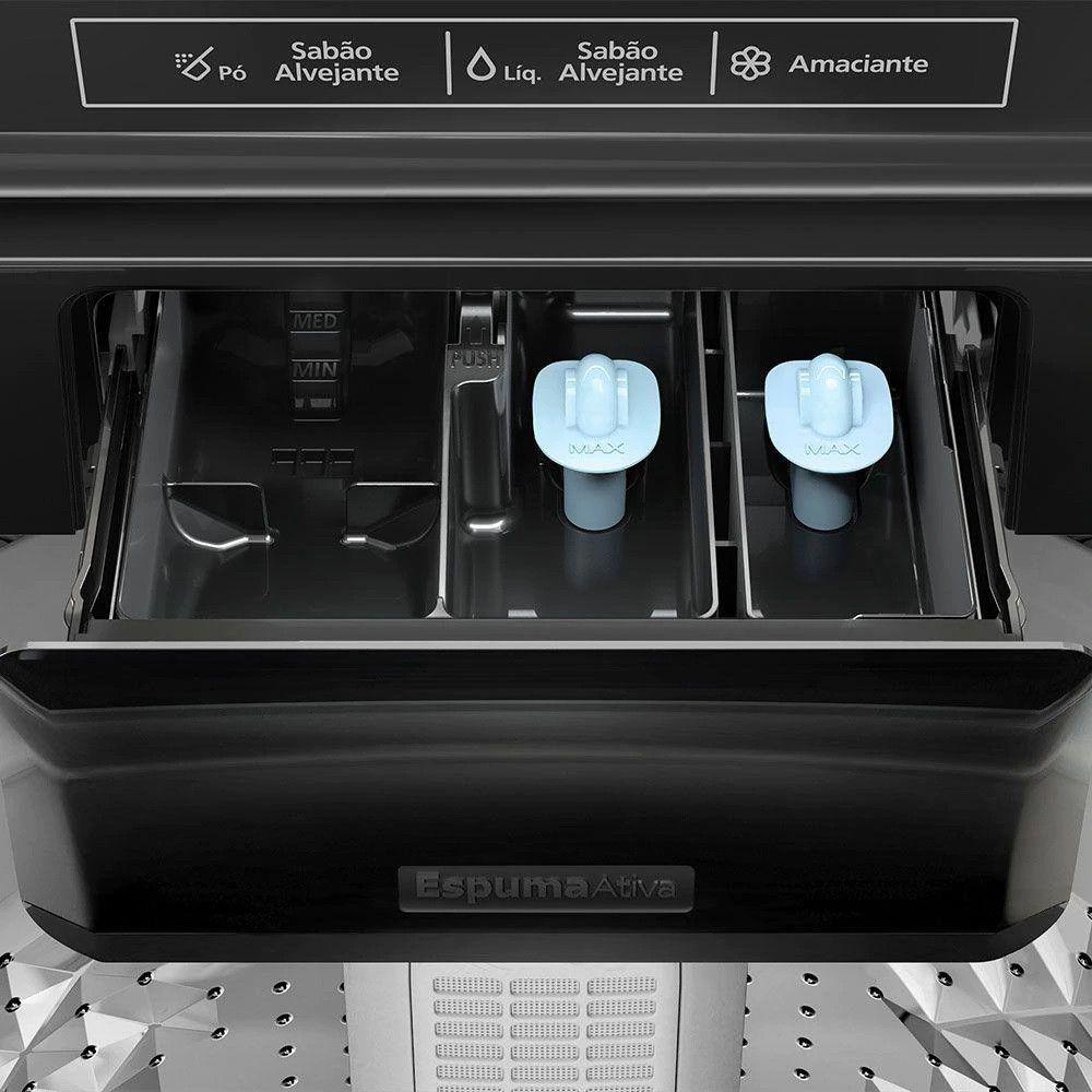 Lavadora de Roupas Panasonic Automática NA-F120B1T com Sistema Ciclone 12kg Titânio 127V