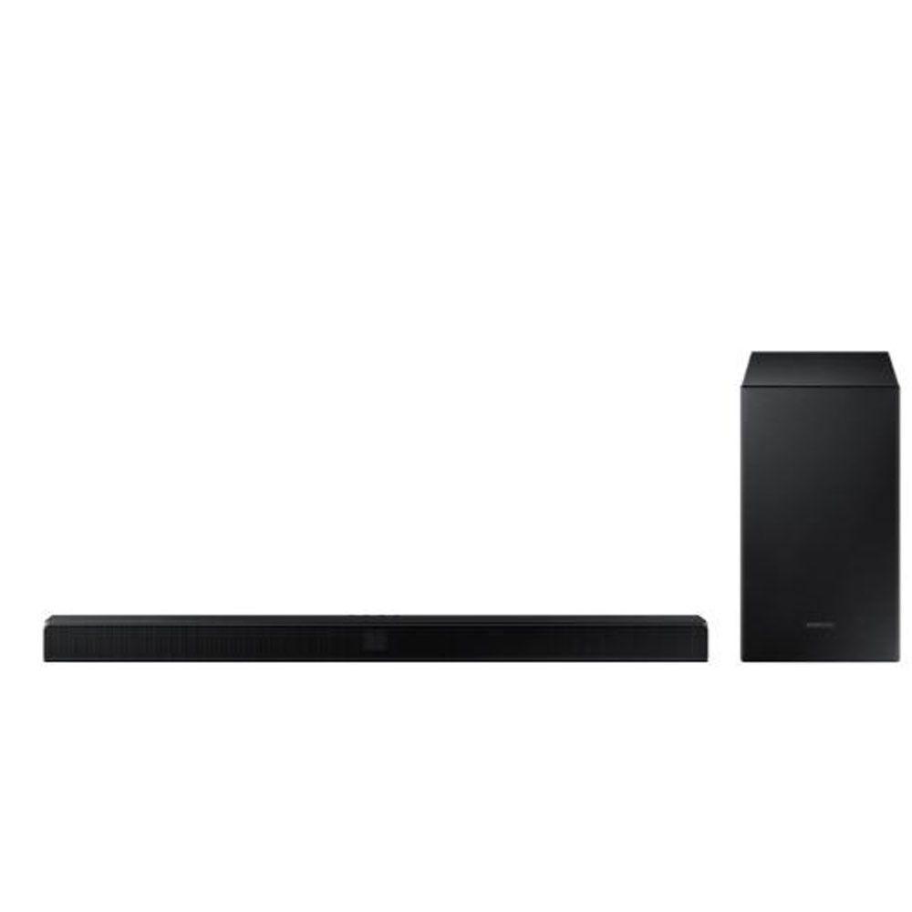Soundbar Samsung HW-T555, 2.1 canais, potência de 320W, Bluetooth, Subwoofer sem fio e DTS Virtual:X Preto
