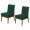 Kit 02 Cadeiras de Jantar Helena Suede Verde Bandeira - Decorar Estofados