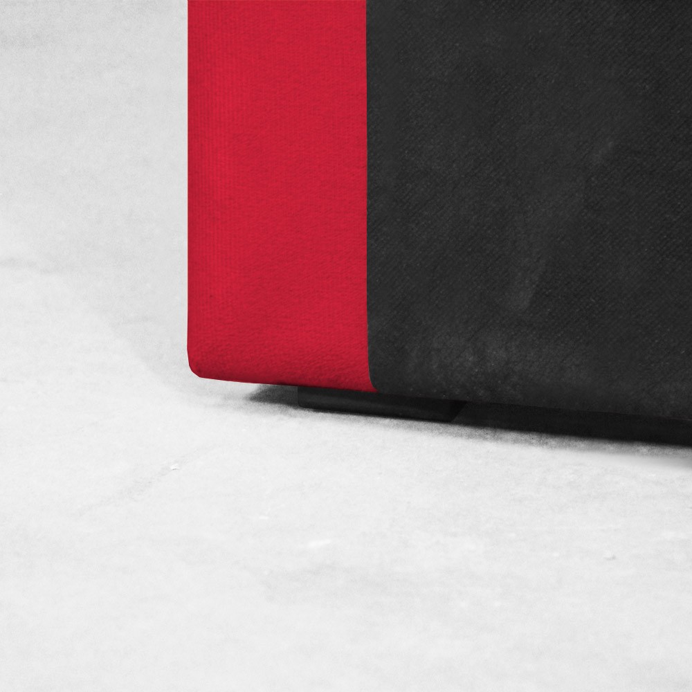 Cabeceira para Cama Box Slim Solteiro 0,90 cm Estofada Suede Vermelho