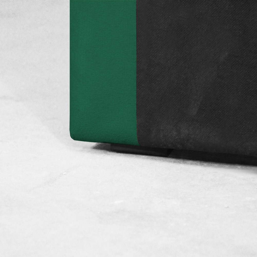 Cabeceira para Cama Box Slim Solteiro 1,00 cm Estofada Suede Verde Bandeira