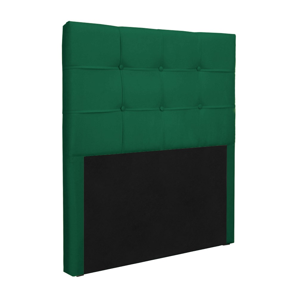 Cabeceira para Cama Box Slim Solteiro 0,90 cm Estofada Suede Verde Bandeira