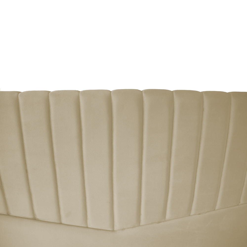 Cabeceira Zara para Cama Box Casal 1,40 cm Estofada em Suede Nude