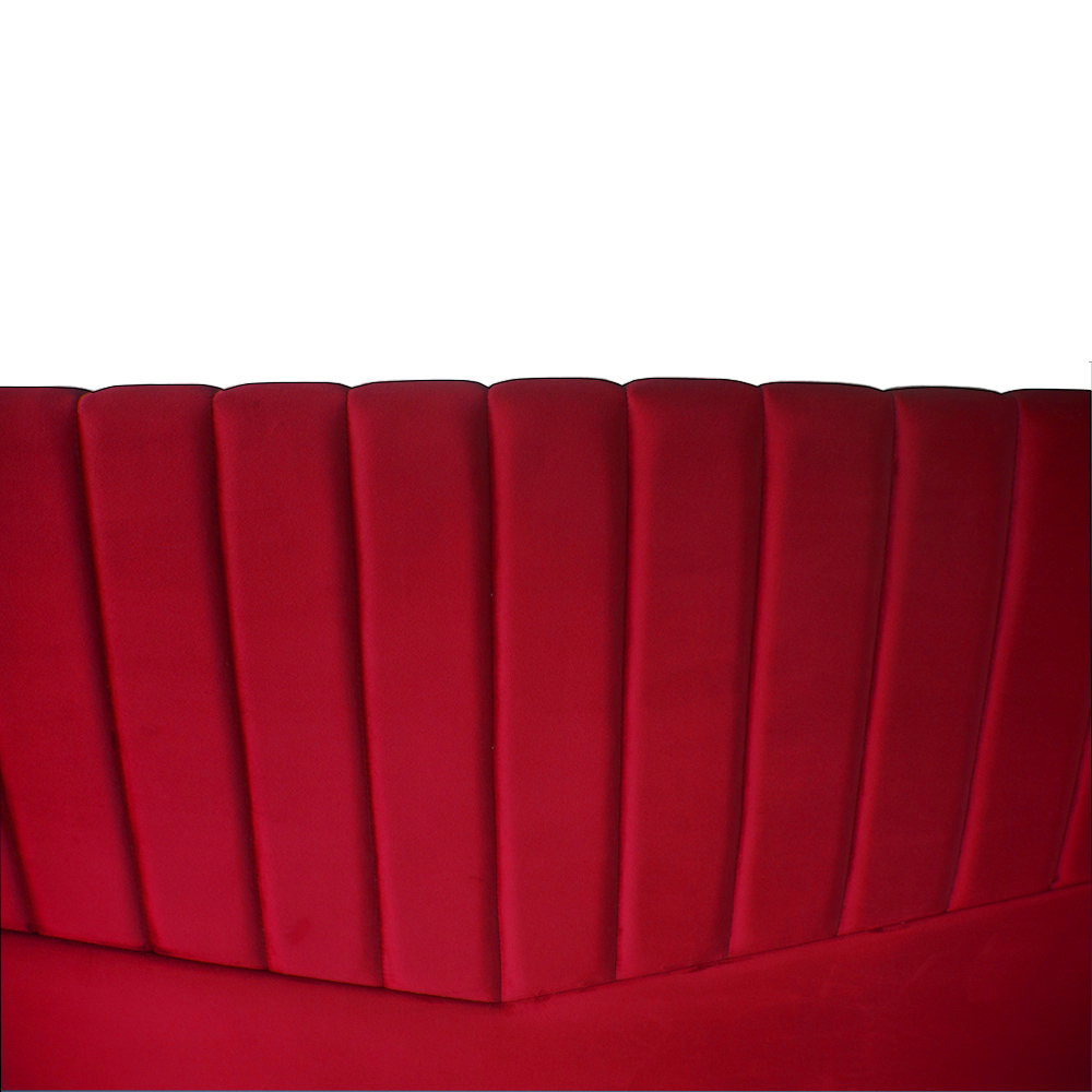 Cabeceira Zara para Cama Box Casal 1,60 cm Estofada em Suede Vermelho