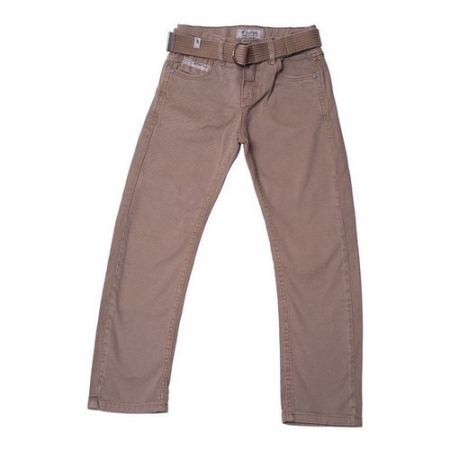 Calça Jeans Infantil Masculina Toffee Cor Caqui - Nº01