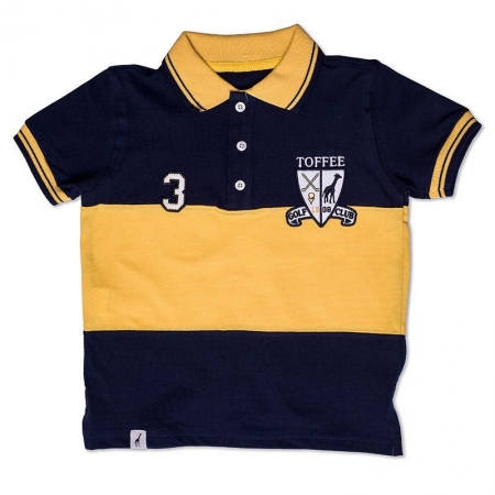 Camiseta Polo Infantil Azul Marinho Toffee - Nº01