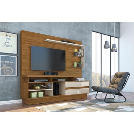 Home Theater Vicente TV  60 Madetec Cor Naturale Off White