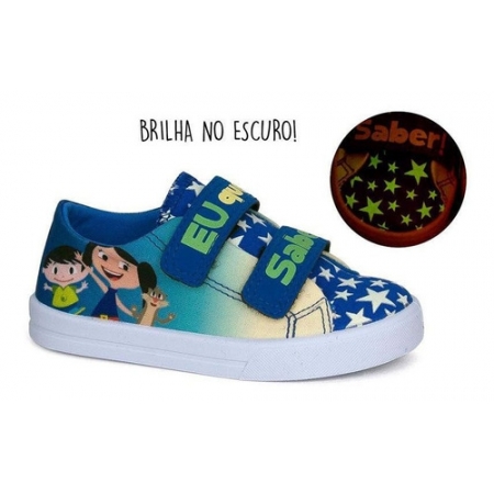 Tênis Infantil Baby Soft Luna Sugar Shoes Cor Azul - Nº26