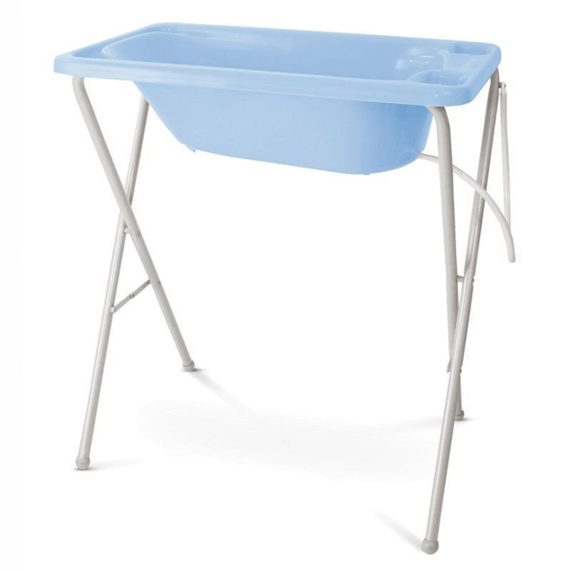 Banheira para Bebê Rígida com Suporte Galzerano Cor Azul