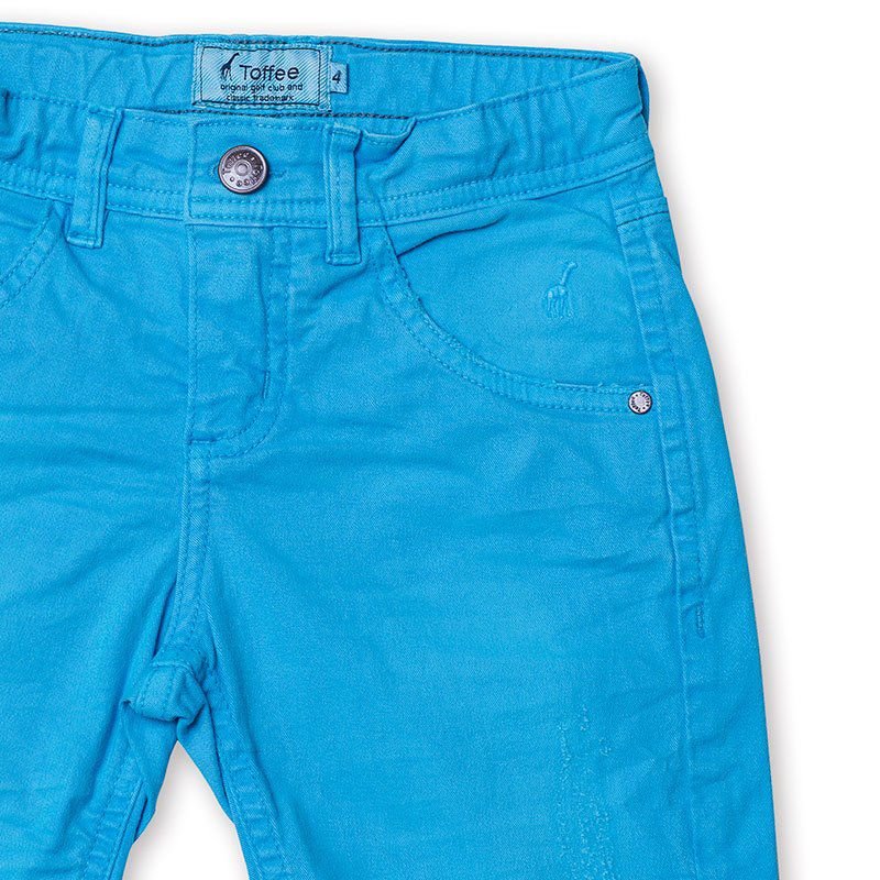 Bermuda Jeans Infantil Masculina Azul Royal Toffee - Nº02
