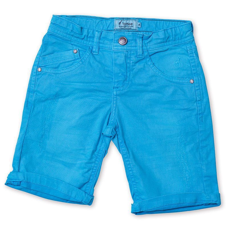 Bermuda Jeans Infantil Masculina Azul Royal Toffee - Nº03