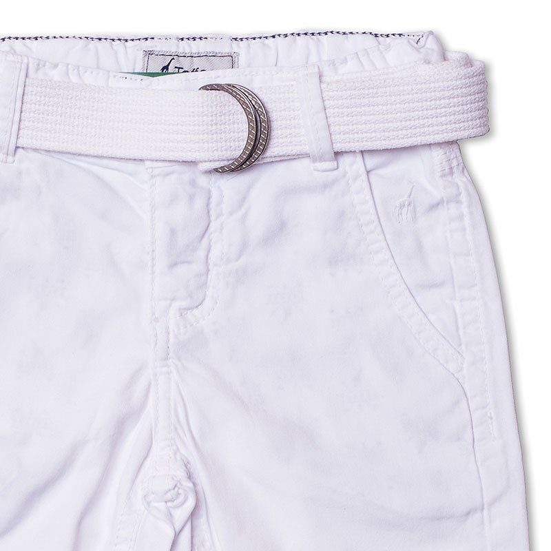 Bermuda Jeans Infantil Masculina Toffee Branca Tamanho Nº1