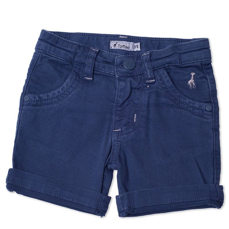 Bermuda Jeans Infantil Masculina Toffee Cor Azul Marinho - Nº01 