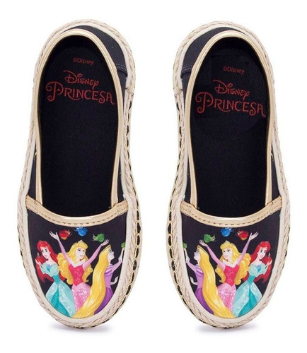 Sapatilha Infantil Princesas Disney Nº25 Cor Azul Marinho - Sugar Shoes