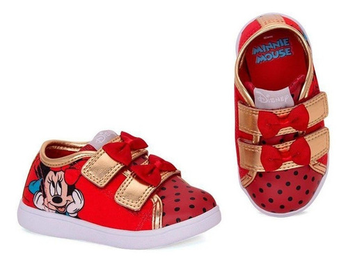 Tênis Infantil Velcro Minnie Diversão Sugar Shoes - N°21