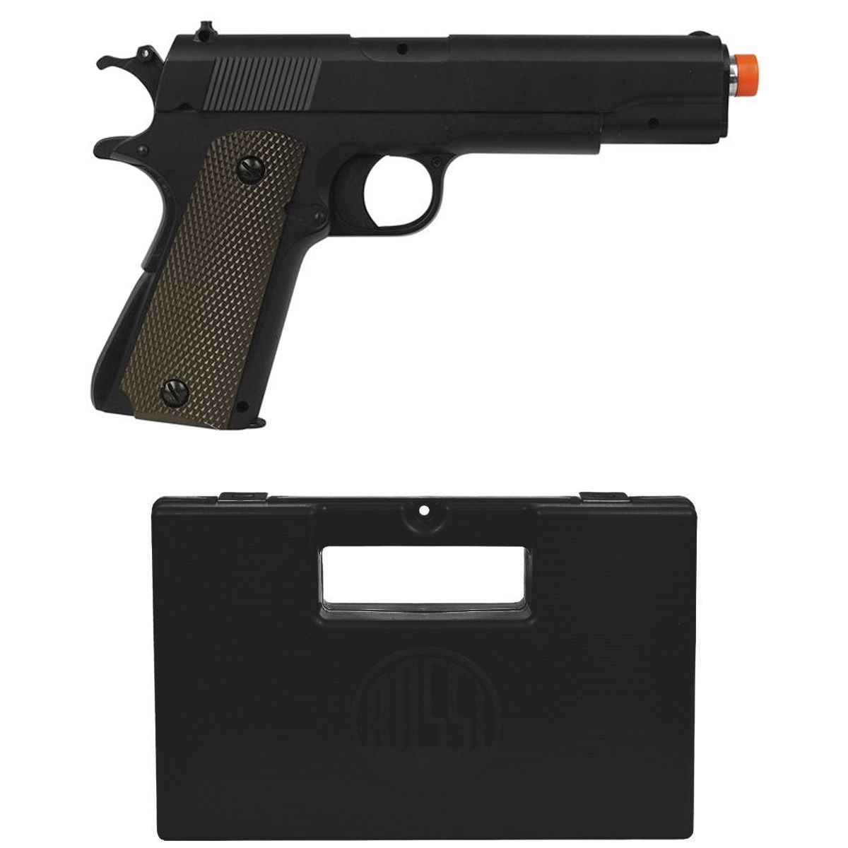 Pistola Airsoft Spring Double Bell Colt 1911 601 + Maleta Rossi
